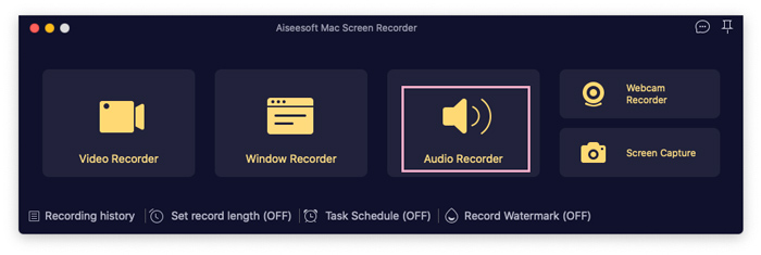 Select Audio Recordero