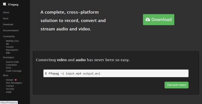ffmpeg copy audio stream only