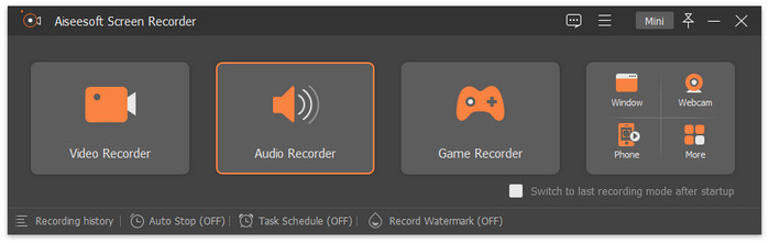 Select Audio Recordero
